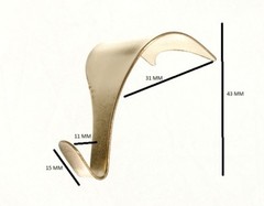 Picture Rail Moulding Hanging Hooks EB Brass Plated Pack Of 20