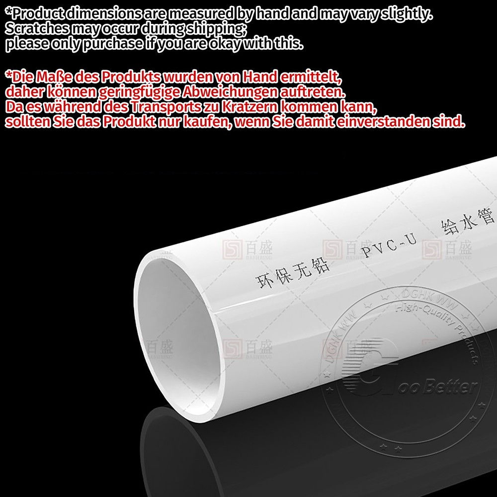 16-110mm Solvent Weld PVC Plastic Overflow Pipe White/Blue/Grey 200mm 500mm