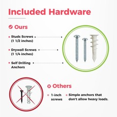 Tidyme Garage Wall Organizer 48 Heavy-Duty Tool Storage Rack Adjustable