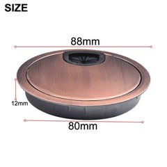 50mm/60mm/80mm Computer Metal Grommet Desk Table Cable Tidy Outlet Wire Cover