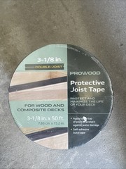 Prowood Yard & Home 398229 Protective Joist Tape 3-1/8 ” x 50′ Black NEW Sealed