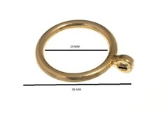Metal Curtain Pole Rod Anneau EB Brass Plated 28mm Id Pack Of 20