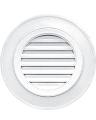 Builders Edge 120032828001 28″ Round Vent Designer Without Keystones 001, White