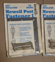 NOS ~ Pair of Newell Post Fasteners – Original Wood or Concrete ~ EFS Eldeen