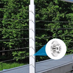 20Pcs 5/32″ Level Wheel Protector Sleeve Cable Railing Kit Protective Sleeves