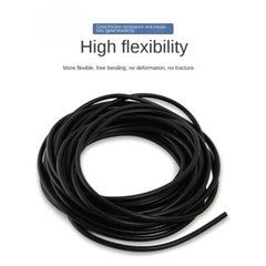 Black O-ring Seal Cord Solid Fluorine Rubber Sealing Strip Round Bar Φ2mm-15mm