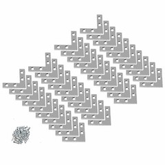 40x 1.5″ inch Flat Corner Braces w/ Screws Pack of 40 Pcs Lot Right Angle Braces