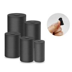 Yuntop 100 Pcs Black Flat Rubber Washers Assortment 30 millimeters, black