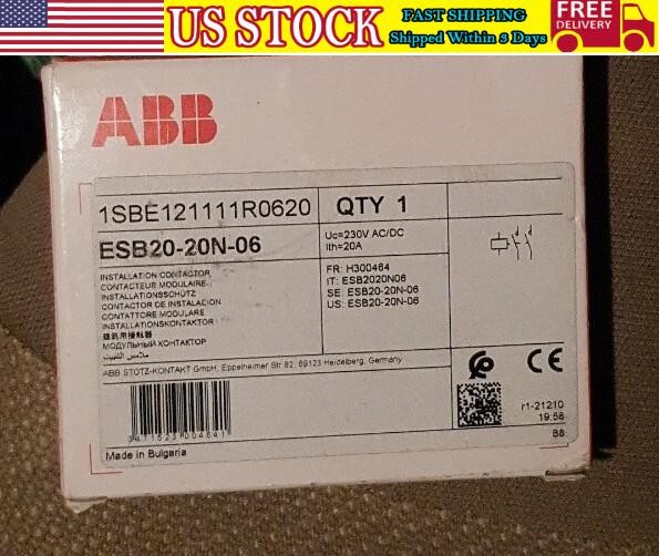 ABB ESB2020N06 ESB20-20N-06 230V DC/C.A. Modular Contactors-