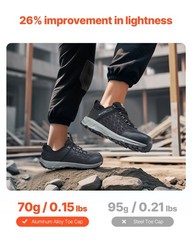 Steel Toe Shoes for Men, US Size 12 Wide, Men’s Cushion Sport Safety Toe Athleti