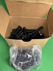 100 Sets Carriage Bolts W/Nut Zinc Painted Black 5/16-18 X 1-1/4 For Chain-Link