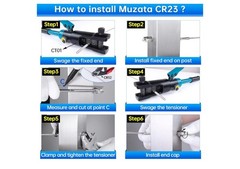Muzata 100 Pack 1/8″ Cable Railing Hardware For 2″ Post, Silver