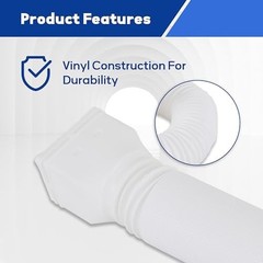 3 Pack white Rain Gutter Downspout Extensions Flexible,Drain Downspout Extend…