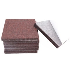 Xiwenquku 6Pcs Square Felt Furniture Pads 4 Inch X 4 Inch Self Adhesive