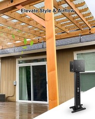 3 Pack Roof Riser Brackets Kit, Adjustable Saddle for 4″X4″ and 4″X6″ Wood Post,