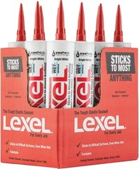 Sashco 13030 10.5oz Sealants White Lexel Adhesive 10.5 Oz.,