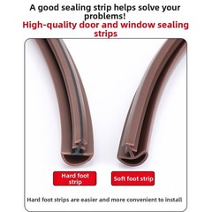 Wooden Door Seal Strip Groove Mounted 5 Meter for Soundproofing and Insulation