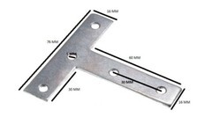 T Repair Mending Plate ZP 75mm X 16mm X 1.5mm Hole zp Pack Of 20
