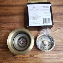 Signature Hardware 3-1/2″ Kitchen Sink Basket Strainer – Aged Bronze