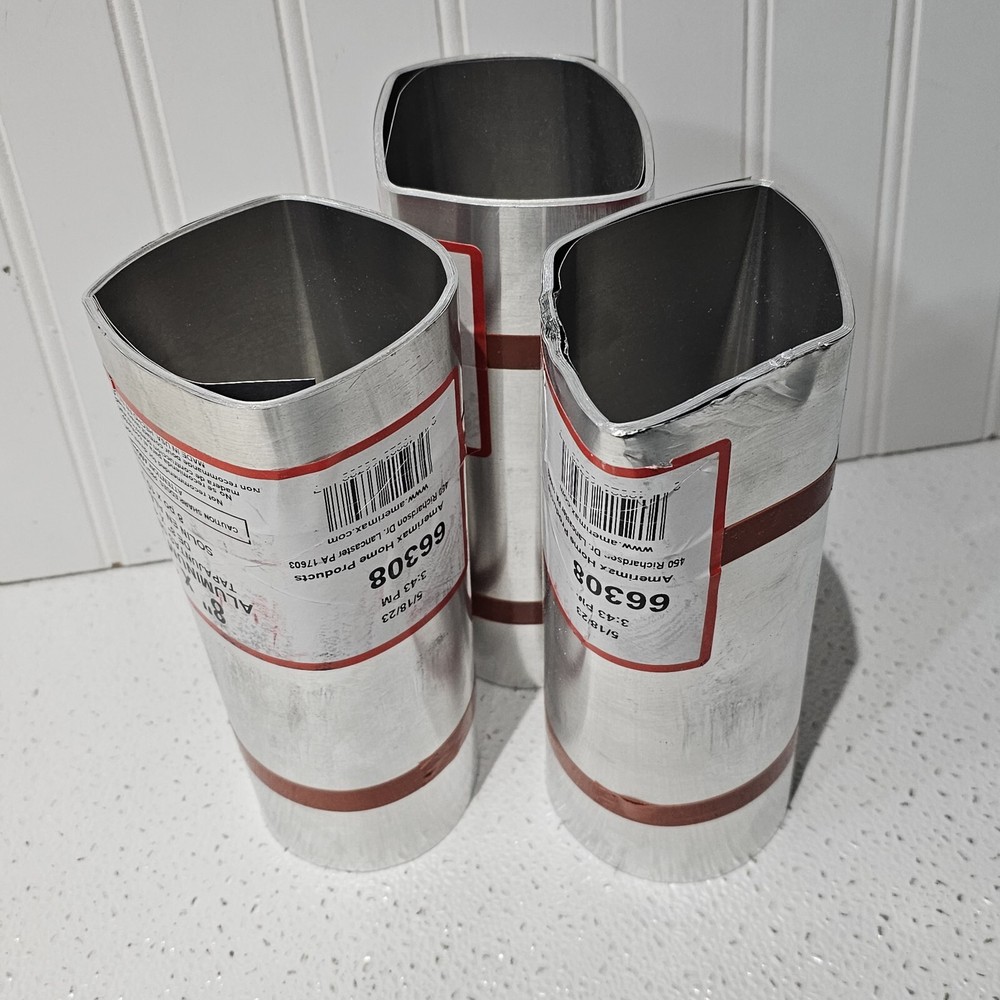 DAMAGED (Lot Of 3x) Amerimax Flashing Aluminum 8-In. x 10-Ft. “MADE In USA”
