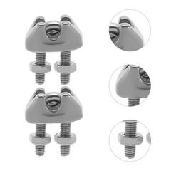 20 PCS Cable Clamps Fence Wire Rigging Rope Stainless Steel Clip