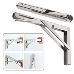 16” Folding Shelf Brackets Max. Load 440 Lb Heavy Duty Stainless Steel Diy Wall