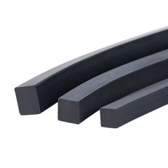 Black Solid NBR Nitrile Rubber Rectangle Sealing Strip Absorption Cushioning