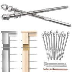 CKE 10 Pack Cable Railing Kit Hand For 4"x4" Post, Stainless Steel