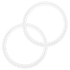 2-Pack Silicone Rings for OD 119mm for Sanitary Pipe Weld Ferrule