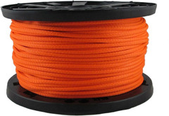 1/4 Inch Neon Orange Dacron Polyester Rope – 500 Foot Spool | Solid Braid – High