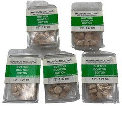 Madison Mill Inc Button Plugs 18 Pieces 1/2″ -1.27 cm Hardwood Sold In Lot Of 5