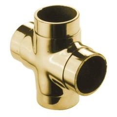 Lavi Industries 00-736/1H Polished Brass Flush Cross 1-1/2″ OD