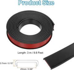 TPE U-Shape Edge Banding, 1 Inch X 9.8Ft Self Adhesive Flexible Veneer Edging Tr
