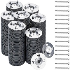 600Pcs Foam Board Fasteners – 1-1/8 Inch Metal Washers for 300 Pack, Silver
