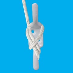 4x 100mm (4″) White Cast Iron Cleat Hook, Flag Pole Rope Halyard Washing Line