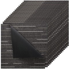Carpet Tiles Reusable 24×24 inch, 24 PCS Modular Carpet Square Rug, Commercial F