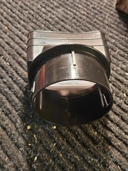 (QTY 5) 4″ OD Downspout To Drain Pipe Tile Adapter Black 4.5″ X 4.75″