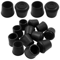 Auvotuis 16Pcs 1 Inch 25Mm Chair Leg Tips Caps Round Rubber Non-Slip Folding