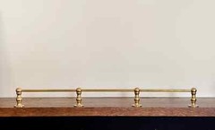 Unlacquered brass gallery rail brass tipping rail for shelves, bookcase