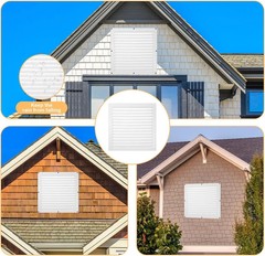 2 Pcs 12″ X 12″ White Aluminum Gable Vents with Screen Mesh – Durable Attic & Wa