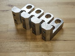 4 pcs 316 Stainless Steel Heavy Duty 90 Degree Angle Brackets, M10 Tapped Holes