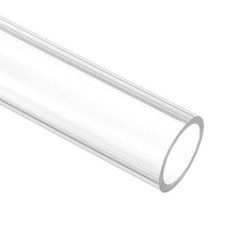 Rigid Round Clear Tubing 24mm ID x 28mm OD x 150mm Length Plastic Tube