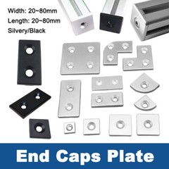 15Pcs 40 x 80mm&15Pcs 80 x 80mm End Caps Plates Mount