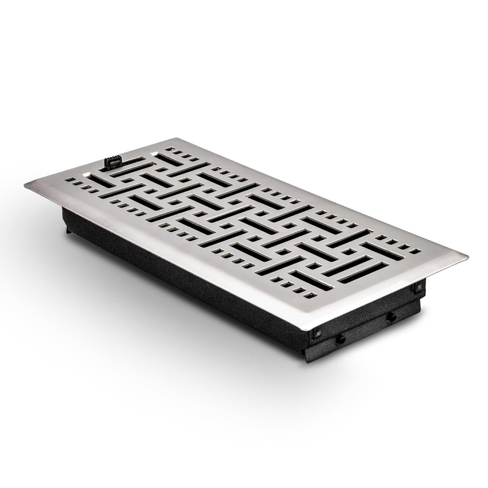 4″ x 10″ Floor Register, Heavy Duty Steel Air Vent Covers for Home Floor, Dec…