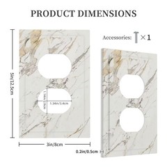 Outlet Covers Gray White Abstraction Marble Modern 1 Gang Duplex Light Switch…