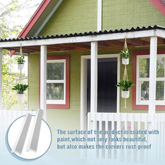 8 Pcs Aluminum Siding Corners 8 Inch outside White Siding Corner Caps Smooth Met
