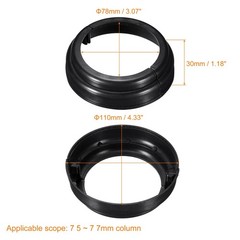 uxcell Post Skirt, 2pcs 78mm/3.07″ Plastic Split Style Base 78mm, Black