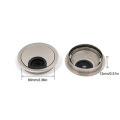 Quluxe Cable Hole Cover, 2-3/8″ Zinc Alloy Desk Grommet for Wire Organizer- B…