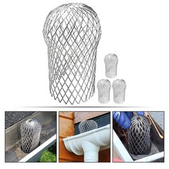 4Pcs Silver Aluminum Gutter Cover Mesh Leaf Filter Durable Home Supply