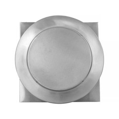 10 In. Dia. Aluminum round Back Roof Vent with Curb Mount Flange in Mill Finish